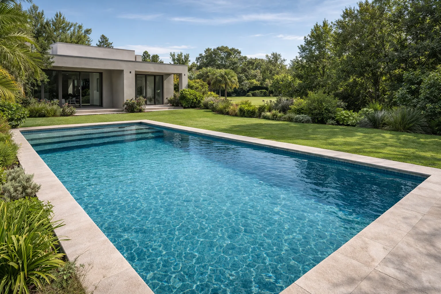 Proyecto de piscina premium construido por Breva Pool Studio